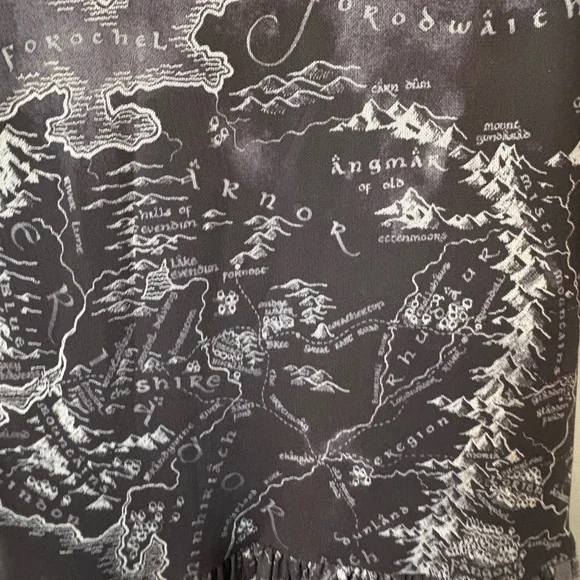Blackmilk Middle Earth Map Dress (Lord of the Rings) Worn Once - Picture 8 of 9